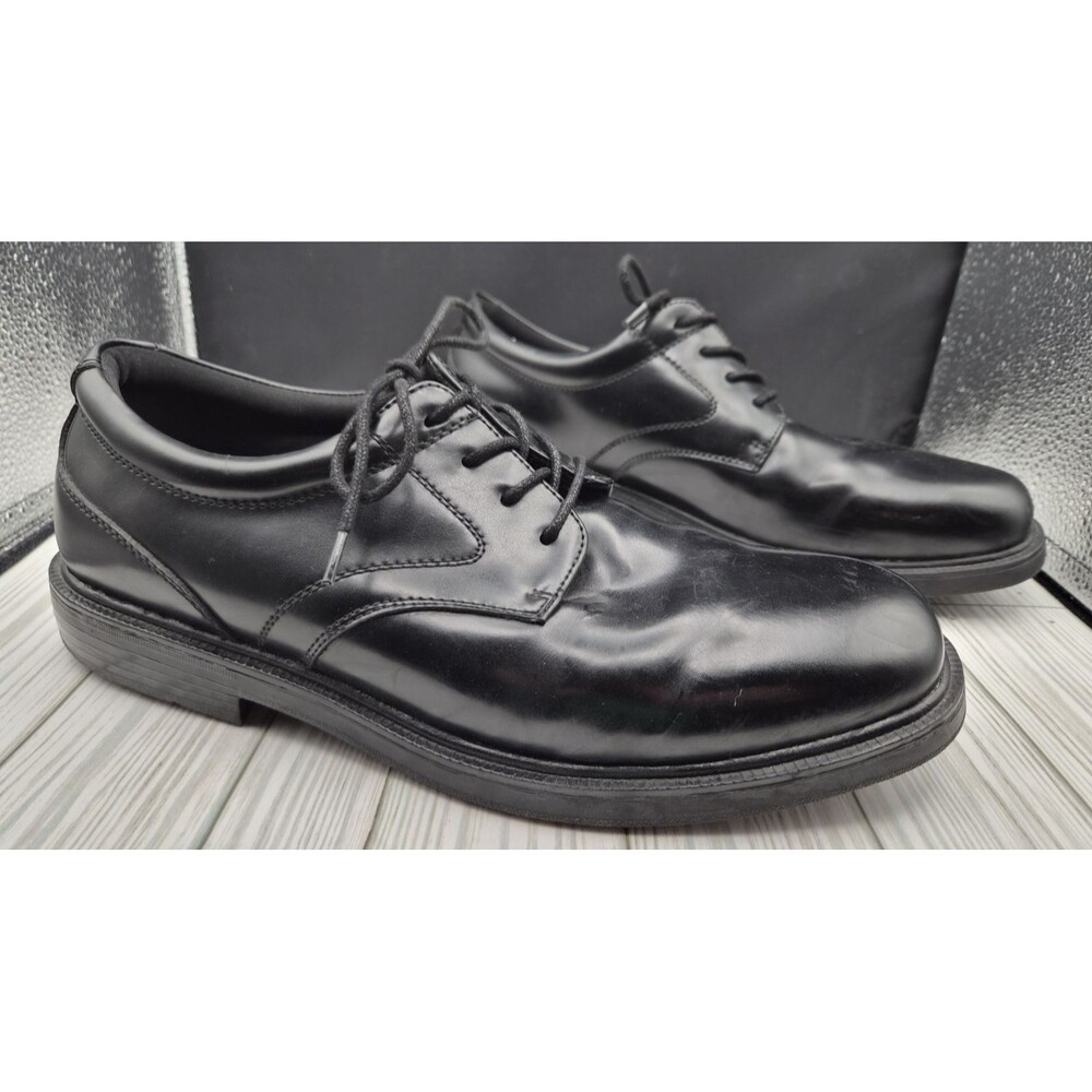 Nunn Bush Men's Black Leather Oxford Dress Shoes 81209-001 Slip Resistant 10.5 M